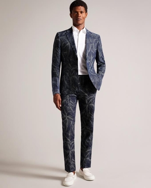 Pantalon Ted Baker Leaf Suit Bleu Marine Homme | ILO-14504525